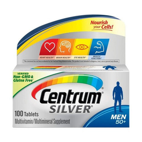 Centrum, Silver Men 50 Plus Multivitamin, 100 tabs Centrum