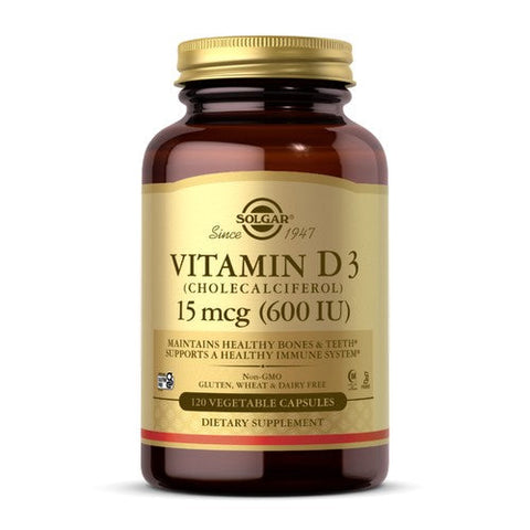 Solgar, Vitamin D3 (Cholecalciferol), 600 IU, 120 V Caps Solgar