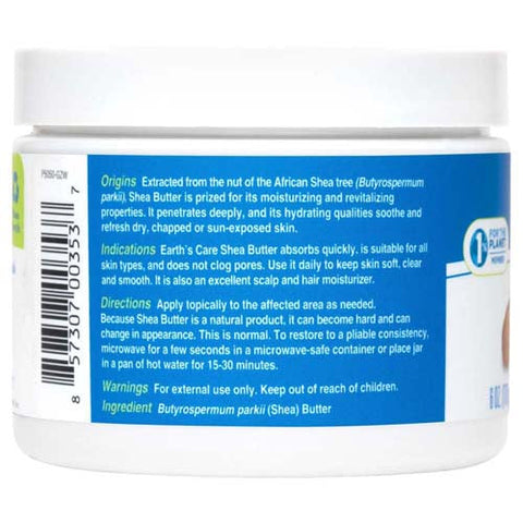 Earth's Care, Shea Butter 100% Pure and Natural, 6 OZ Earth's Care