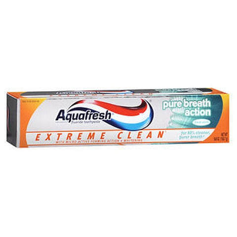 Aquafresh, Extreme Clean Pure Breath Action Fluoride Toothpaste Mint, 5.6 Oz