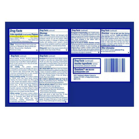Goody's, Extra Strength Pain Reliever Headache Powder Packs, 50 Each Goody's