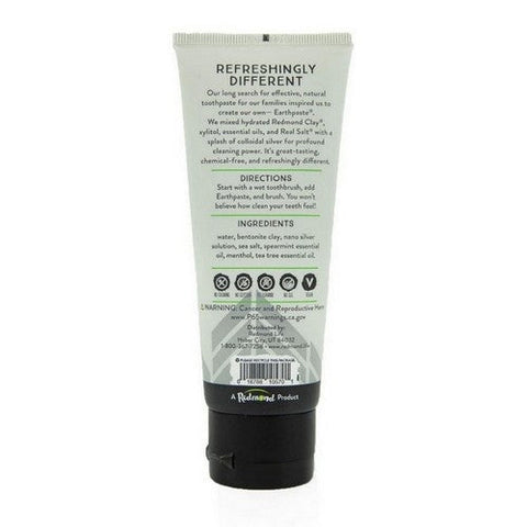 Redmond, Silver Earthpaste Mineral Toothpaste Unsweetened Spearmint, 4 Oz Redmond
