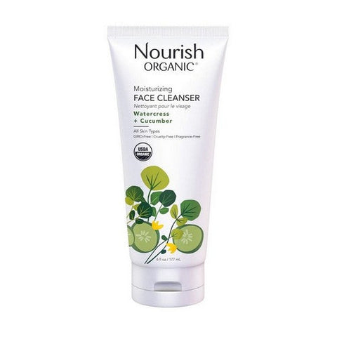 Nourish, Organic Moisturizing Face Cleanser Watercres And Cucumber, 6 Oz Nourish