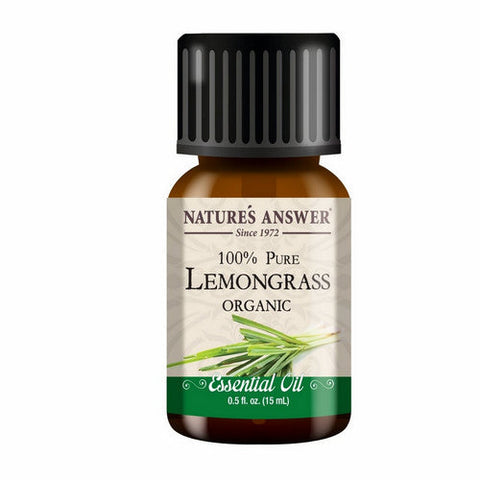 Nature's Answer, Pure Organic Essential Oil Lemongrass, 0.5 Oz Nature's Answer