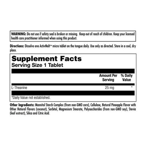 Kal, L-Theanine ActivMelt, 25 mg, 120 Tabs Kal