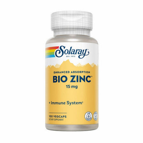 Solaray, Bio Zinc, 15 Mg, 100 Veg Caps Solaray