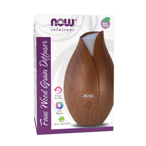Now Foods, Ultrasonic Faux Wood Grain Diffuser, 1 Count Now Foods