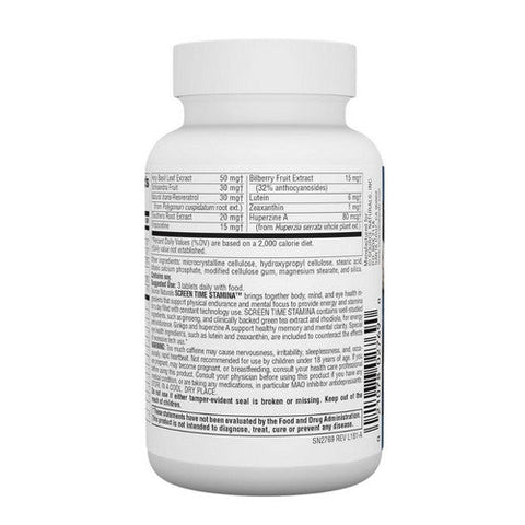 Source Naturals, Screen Time Stamina, 60 Tabs Source Naturals
