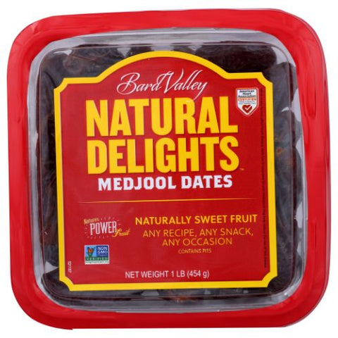 Natural Delights, Whole Medjool Dates, 1 Lb (Case of 12) Natural Delights