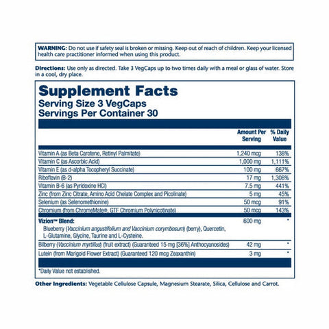 Solaray, Vizion, 42 mg, 90 Veg Caps Solaray