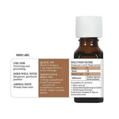 Aura Cacia, Pure Essential Oil  Sandalwood, 0.5 Oz Aura Cacia