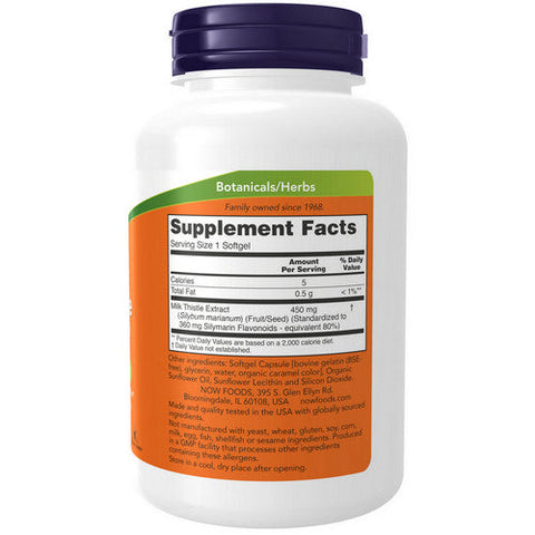 Now Foods, Silymarin Milk Thistle Extract, 450 mg, 120 Softgels Now Foods