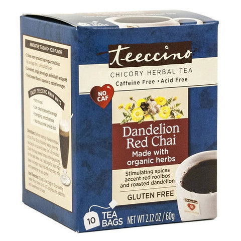 Teeccino, Oganic Dandelion Red Chia, 10 Bag Teeccino