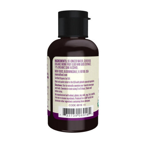 Now Foods, Organic Monk Fruit Zero Calorie Sweetener, 2 Oz Now Foods