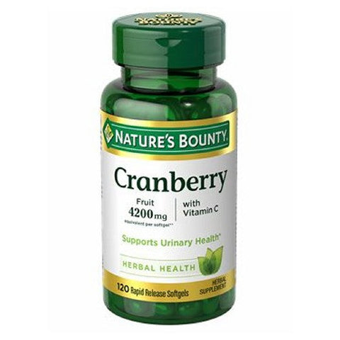 Nature's Bounty, Cranberry Plus Vitamin C, 4200 mg, 24 X 120 Softgels Nature's Bounty