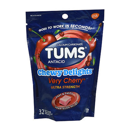 Tums, Tums Chewy Delights Ultra Strength Soft Chews Very Cherry, 32 Each Tums