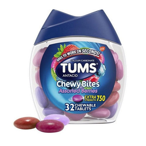 Tums, Chewy Bites Assorted Berry, 32 Each Tums