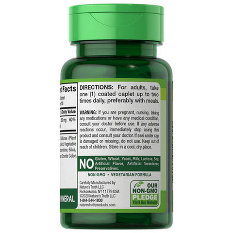 Nature's Truth, Magnesium Coated Caplets Extra Strength, 250 Mg, 100 Tabs Nature's Truth