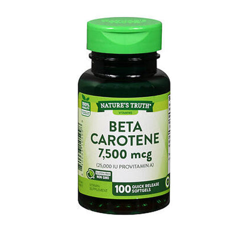 Nature's Truth, Beta Carotene Quick Release Softgels, 25,000 IU, 100 Caps Nature's Truth