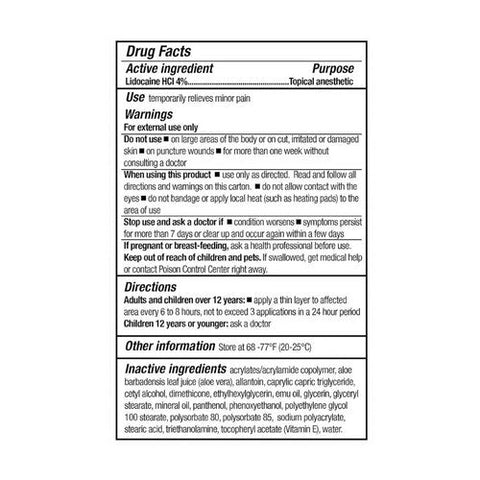 Blue-Emu, Lidocaine Pain Relief Cream, 2.7 Oz Blue-Emu
