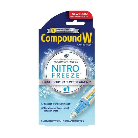 Compound W, Nitrofreeze Wart Remover With Non-Prescription Nitrous Oxide, 5 Applications Compound W