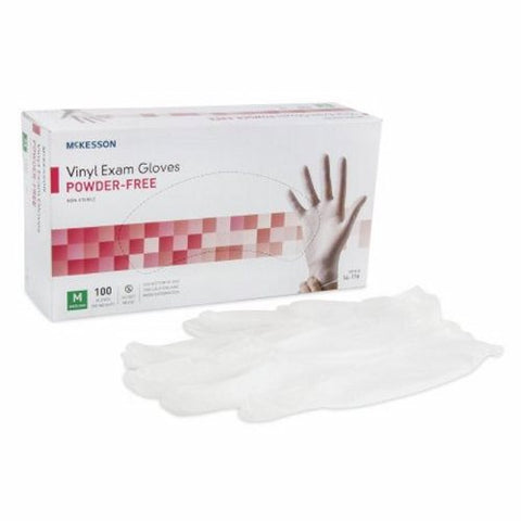 McKesson, Exam Glove Vinyl Standard Cuff Medium, Box Of 100 McKesson