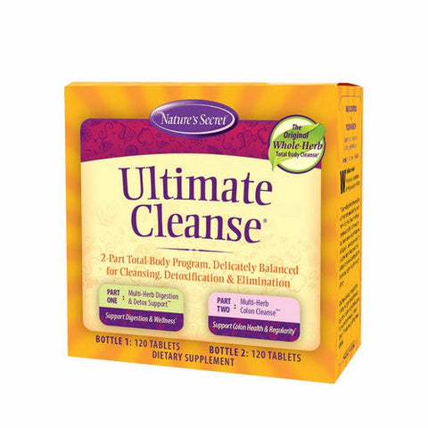 Nature's Secret, Ultimate Cleanse 2 Part Total-Body Program, 120 + 120 Tabs Nature's Secret