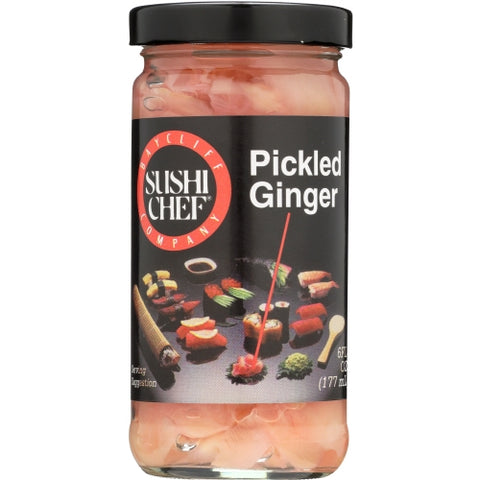 Sushi Chef, Pickled Ginger, Case of 12 X 6 Oz Sushi Chef