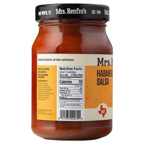 Mrs Renfro, Salsa Habanero, 16 Oz(Case Of 6) Mrs Renfro