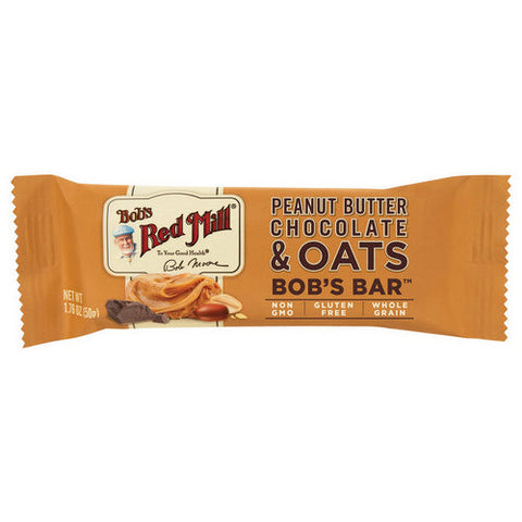 Bobs Red Mill, Peanut Butter Chocolate & Oats Bob's Bar, 1.76 Oz(Case Of 12) Bobs Red Mill