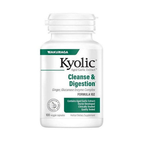 Kyolic, Aged Garlic Extract Cleanse And Digestion Formula 102, 100 Veg Caps Kyolic