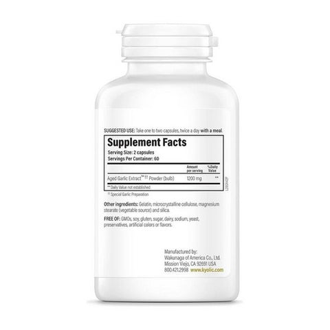 Kyolic, Aged Garlic Extract Cardiovascular And Immune Reserve Formula 200, 120 Caps