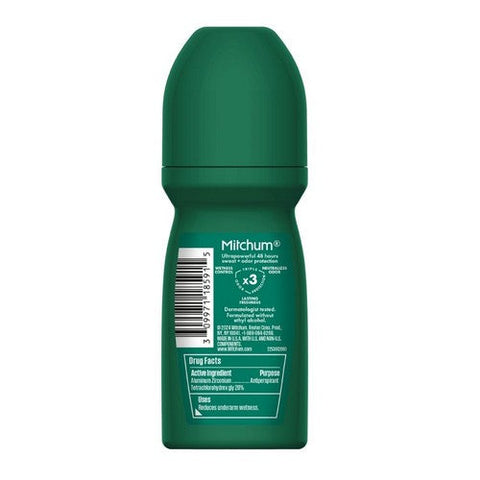Mitchum, Men Triple Odor Defense Anti-Perspirant And Deodorant Roll-On Unscented, 3.4 Oz Mitchum