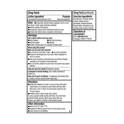 Dristan, Nasal Spray Decongestant 12 Hours, 0.5 Oz Dristan