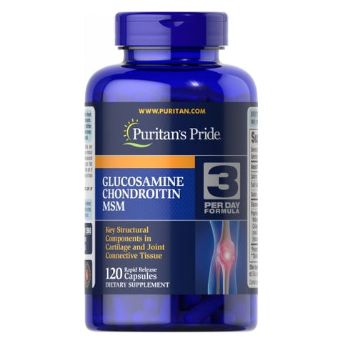 Puritan's Pride, Double Strength Glucosamine Chondroitin & MSM Joint Soother, 120 Capsules Puritan's Pride