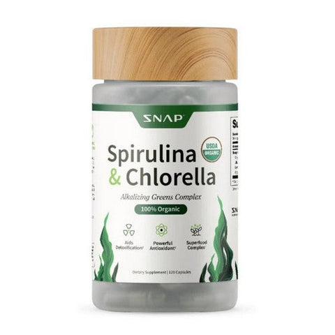 Snap Supplements, Spirulina And Chlorella, 120 Caps Snap Supplements