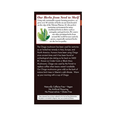 Bravo Tea, Mushroom Wonders Chaga Herbal Tea, 20 Bags Bravo Tea