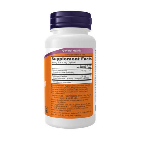 Now Foods, Soy-Free Phos Serine, 150 Mg, 60 Veg Caps Now Foods