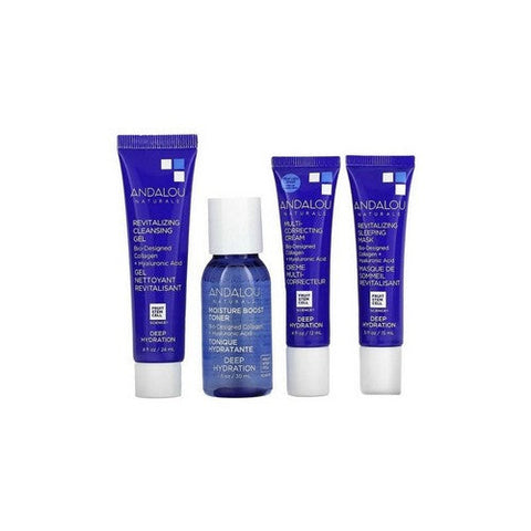 Andalou Naturals, On The Go Essentials The Deep Hydration Routine, 4 Count Andalou Naturals