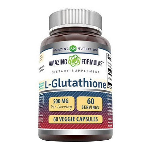 Amazing Nutrition, Amazing Formulas L-Glutathione, 500 mg, 60 VegCaps Amazing Nutrition