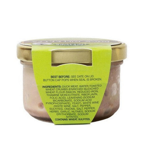 Fabrique Delices, Duck Rillettes Glass Jar, 2.8 Oz(Case Of 12) Fabrique Delices
