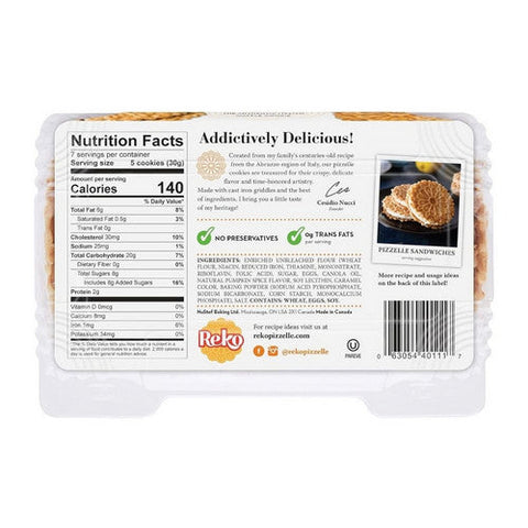 Reko, Pumpkin Spice Pizzelle, 7 Oz(Case Of 12) Reko