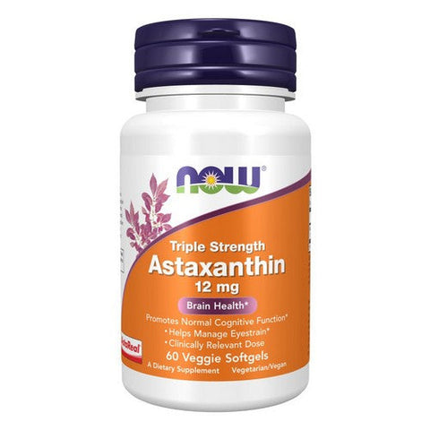Now Foods, Astaxanthin Triple Strength, 12 Mg, 60 Veg Caps Now Foods