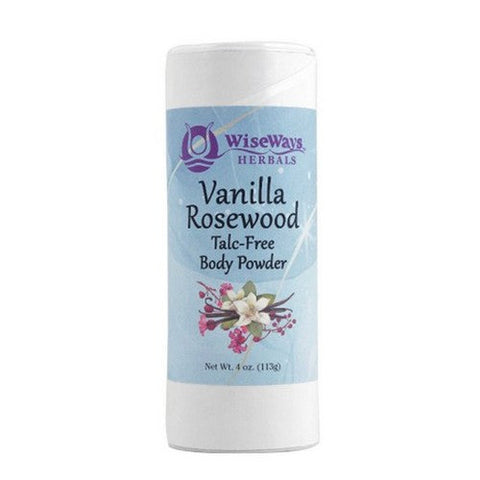 Wise Ways Herbals, Vanilla Rosewood Body Powder, 4 Oz