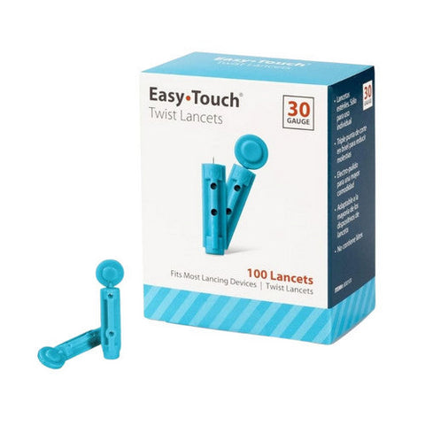 Easy Touch, Twist Lancets 30 Gauge, 100 Count Easy Touch
