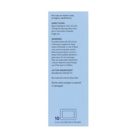 Foster And Thrive, Antibacterial Sheer Adhesive Pads Benzalkonium Chloride 0.1%, 10 Count Foster And Thrive