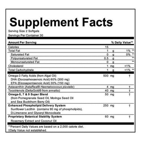 AstaMatrix, AstaMatrix Algae Omega 3 DHA EPA, 60 Softgels AstaMatrix