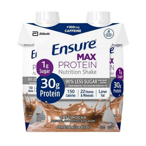 Max Protein Nutrition Shake With Caffeine Caf Mocha 44 Oz (Case Of 3) by Ensure