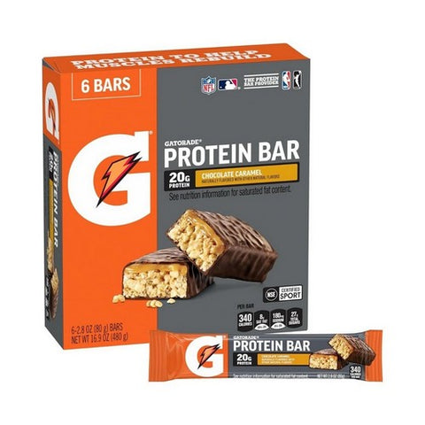 Whey Protein Bar Chocolate Caramel Naturally 16.9 Oz (Case Of 6) by Gatorade