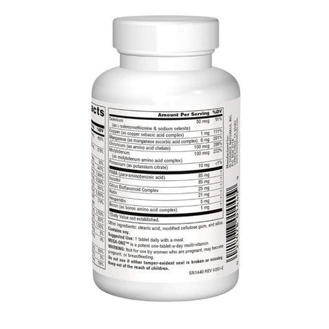 Source Naturals, Mega-One Multi-Vitamin Iron Free, 30 Tabs